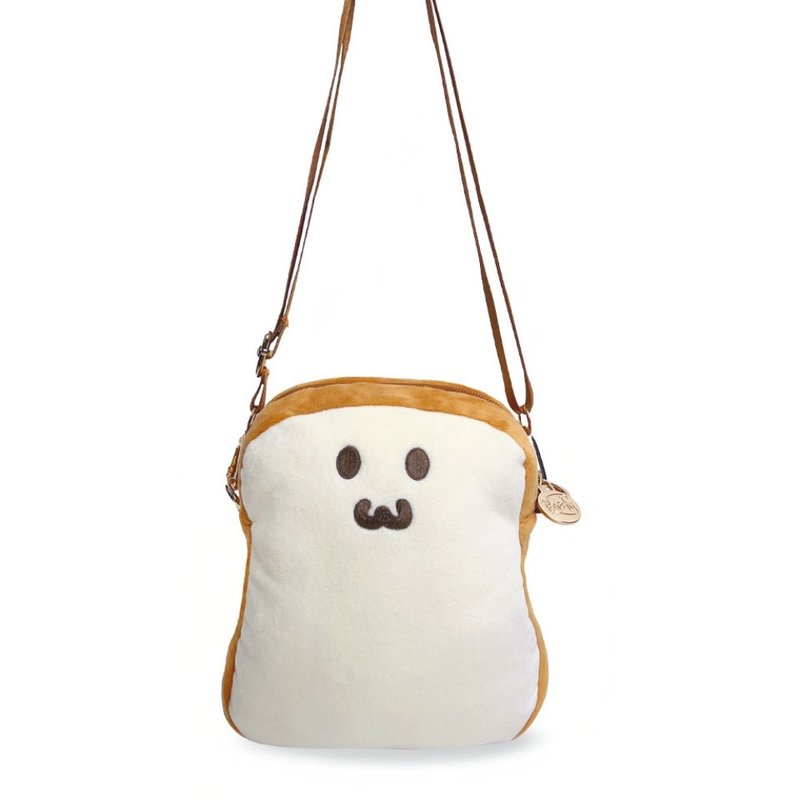 Tasty Toastys original treasure toast plush small sling bag - กระเป๋าแมสเซนเจอร์ - วัสดุอื่นๆ 