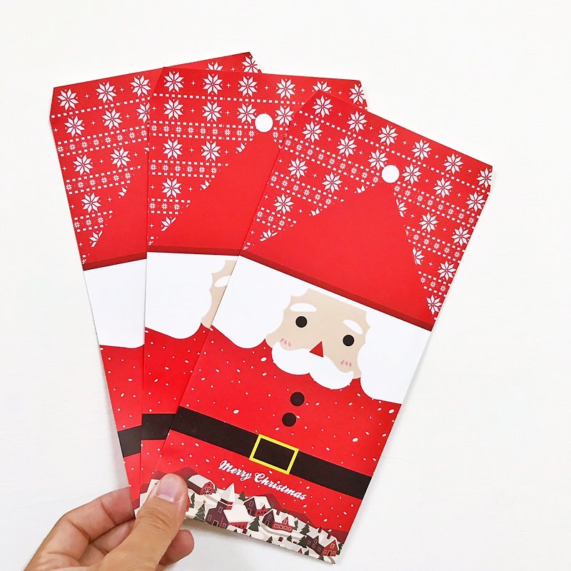 クリスマス - かわいいサンタ/スノーマン封筒バッグ - 封筒・便箋 - 紙 レッド