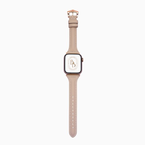 BellaBia Apple Watch 奶茶 女人珍藏 真皮 手錶 錶帶