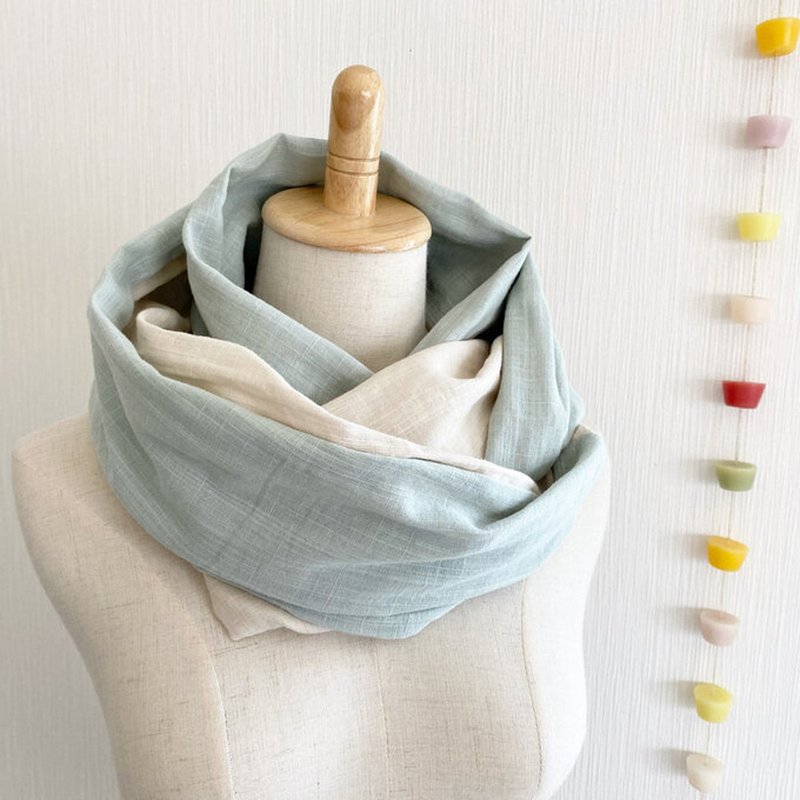 Made in Japan Soft dreamy snood mixed color - Knit Scarves & Wraps - Cotton & Hemp Multicolor