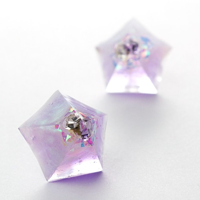 ペンタゴンピアス(ノーザンライツ) - 耳環/耳夾 - 其他材質 紫色