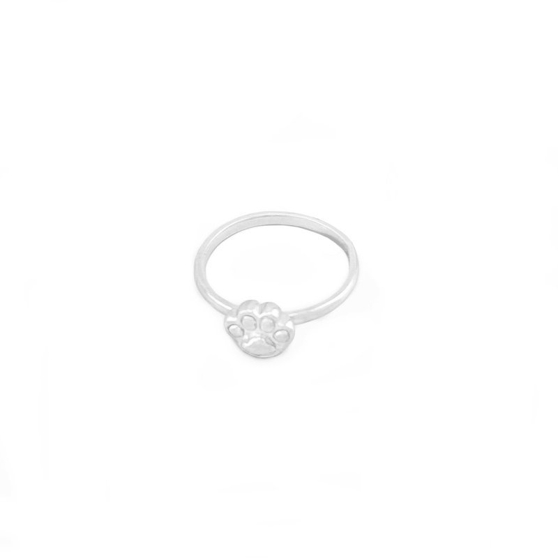 [Sterling Silver Styling Ring] Playful Cat Paw Sterling Silver - แหวนทั่วไป - เงินแท้ สีเงิน