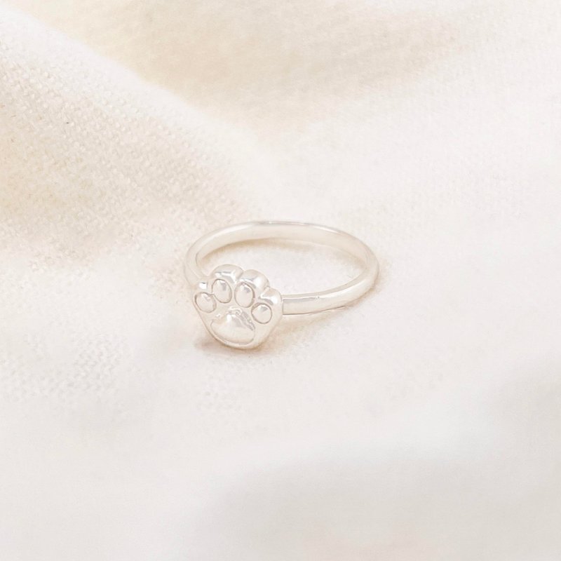 [Sterling Silver Styling Ring] Playful Cat Paw Sterling Silver - General Rings - Sterling Silver Silver