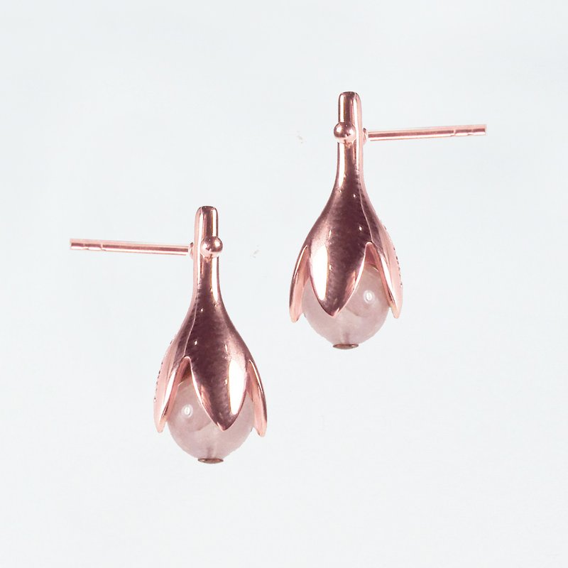 【雙11折扣】Silver earrings, Quartz earrings ,Lucky stone , stud earrings - 耳環/耳夾/耳骨夾 - 純銀 