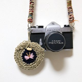 両面刺繍レンズキャップホルダー/67mm以下用
