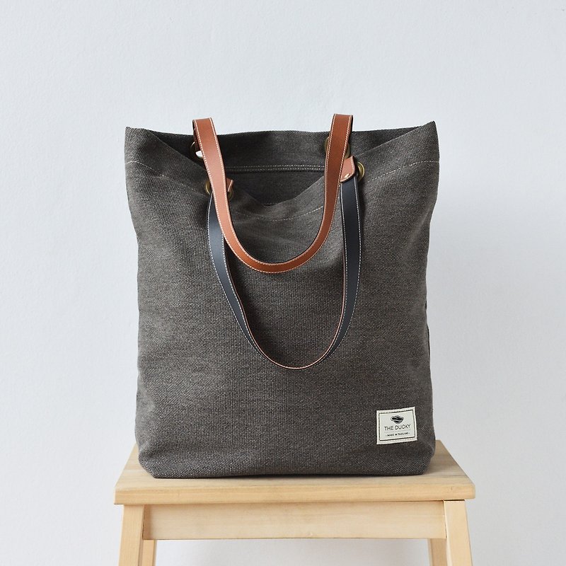 Basic tote - Smoke brown - Handbags & Totes - Cotton & Hemp Brown