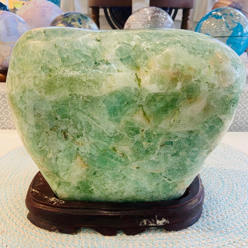 天然螢石 負能量掰掰 提升創意思考 穩定思緒 A154 - 擺飾/家飾品 - 玉石 綠色