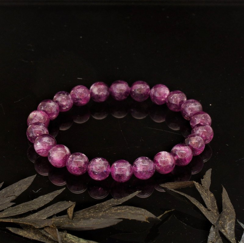 Lepidolite 8.5mm Crystal Bracelet - สร้อยข้อมือ - คริสตัล 