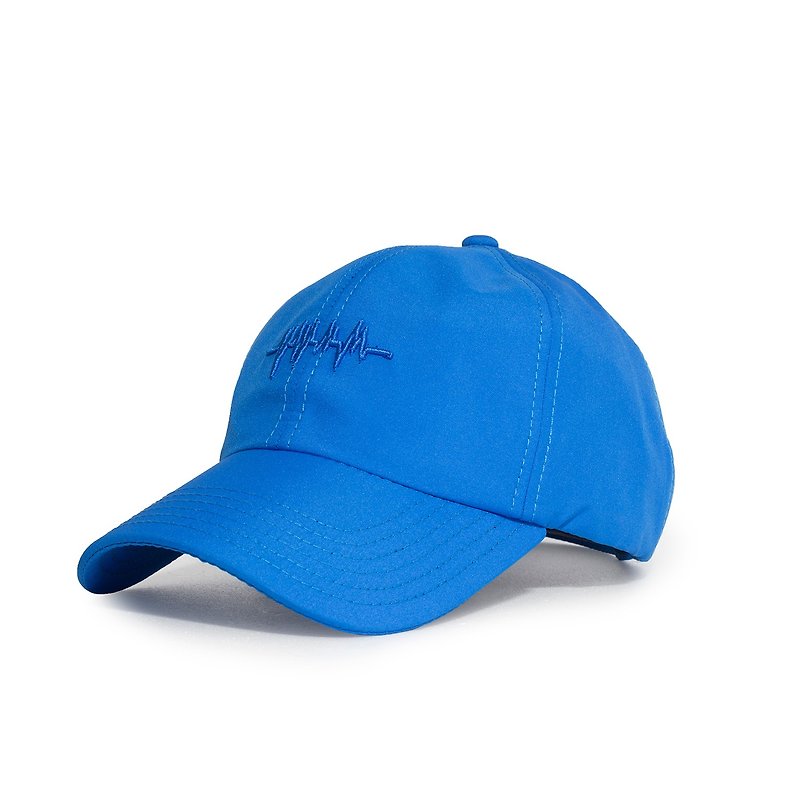 回復心電図ボールキャップ（ブルーxブルー） - 帽子 - ポリエステル ブルー
