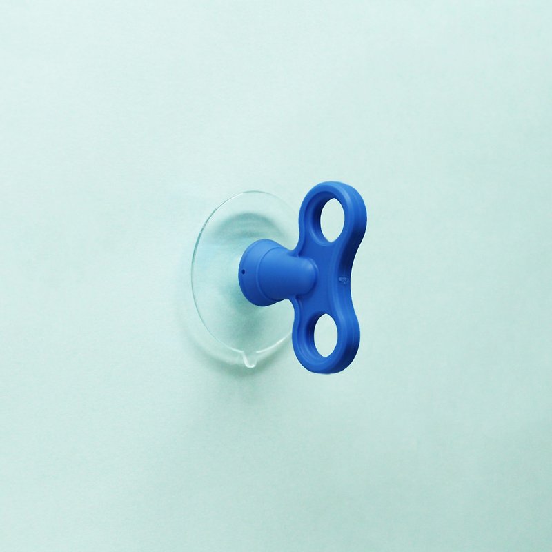 ディッパーパワフルサクションカップウォールマウント（スモール）ダブルエントリー-ロイヤルブルー - 収納用品 - プラスチック ブルー