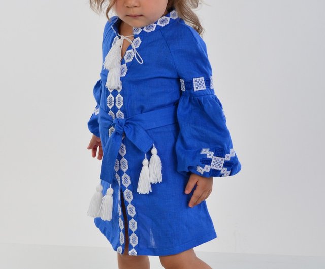 Blue toddler dress online