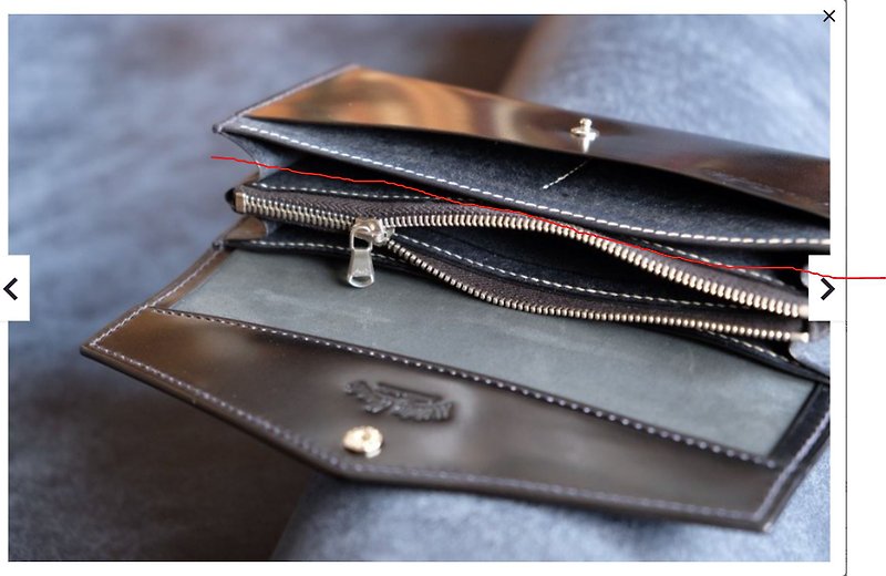 Mildy Hands Custom Long Wallet Japanese Cordovan Leather - กระเป๋าสตางค์ - หนังแท้ สีดำ
