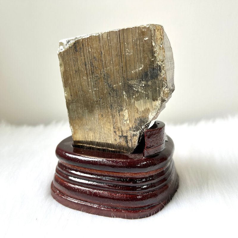 Peruvian Pyrite Ornament with Custom-made Base | Crystal | Crystal Ornament - Items for Display - Other Metals Gold
