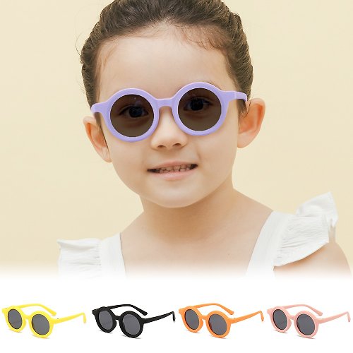 ALEGANT 時尚墨鏡│濾藍光眼鏡 瑞典時尚兒童專用輕量矽膠彈性太陽眼鏡│UV400兒童墨鏡-7色