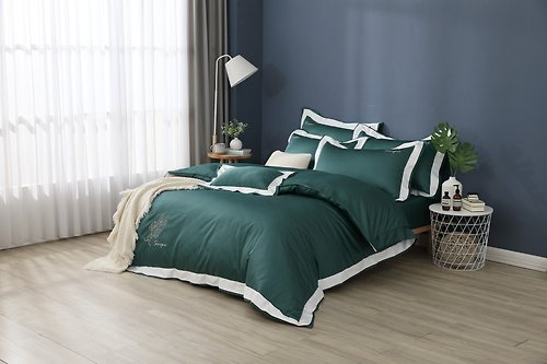 家適居家寢飾生活館 星座系列-天蠍座-床包兩用被床組-300織精梳棉