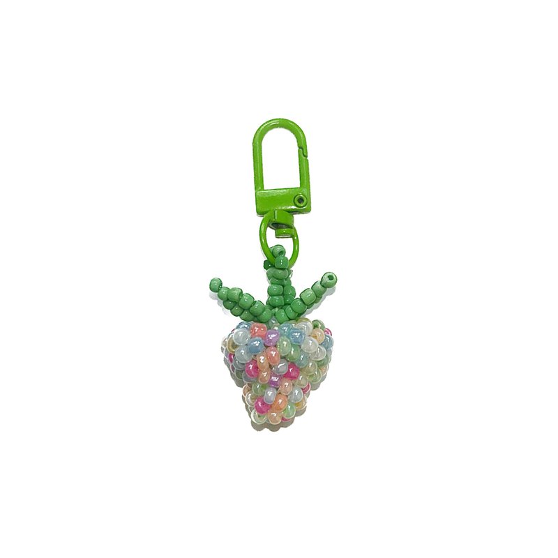 Strawberry Keyring- pastel mix - Keychains - Glass Multicolor