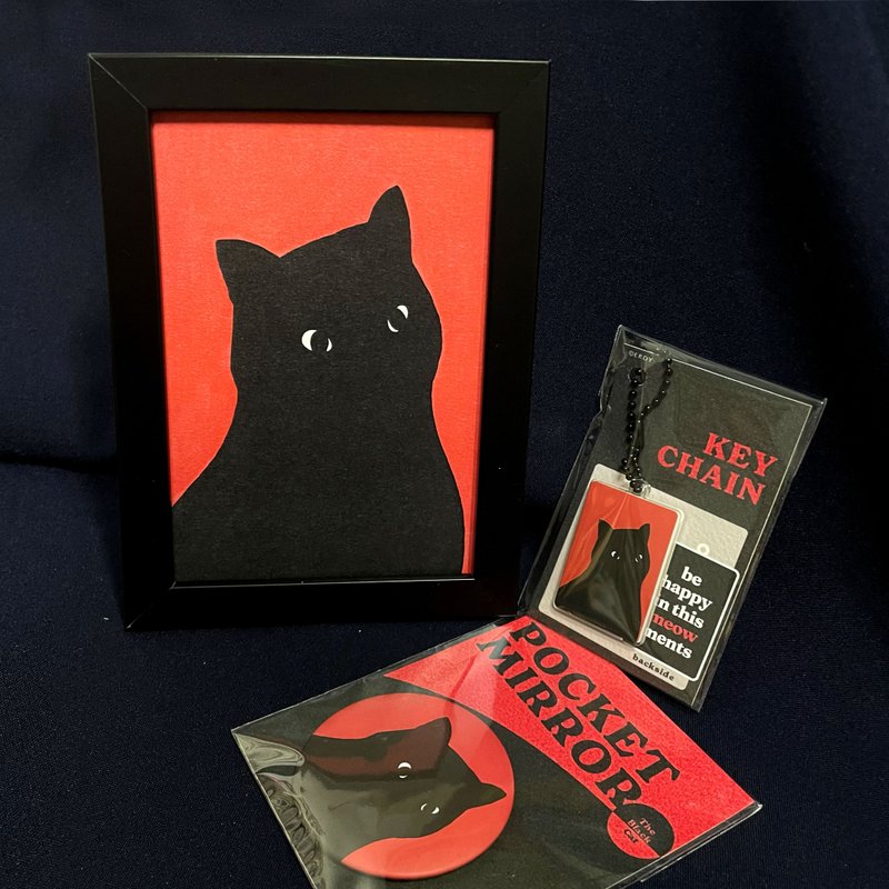 Lucky Set | Black cats bring good riches. - 卡片/明信片 - 其他材質 紅色