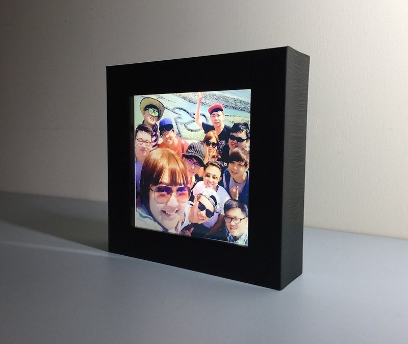 ( 5" 黑色 )  1 張  ig 照片  ❤  我們的記憶光盒 , 1 定要快樂哦 - 畫框/相架  - 防水材質 多色