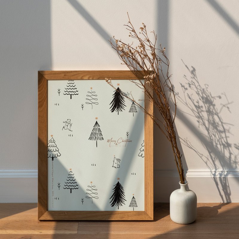 Ski Resort Christmas [CM21010] Rococo Strawberry Card Postcard with Envelope - Cards & Postcards - Paper 