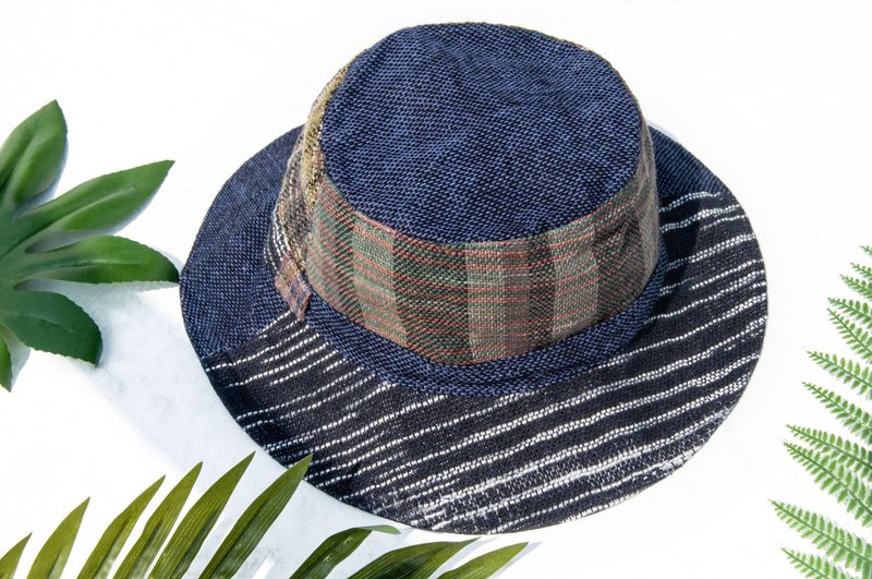 Hand-woven cotton Linen hat knit hat hat hat hand-woven straw hat Alpine hat - Japanese national - หมวก - ผ้าฝ้าย/ผ้าลินิน หลากหลายสี