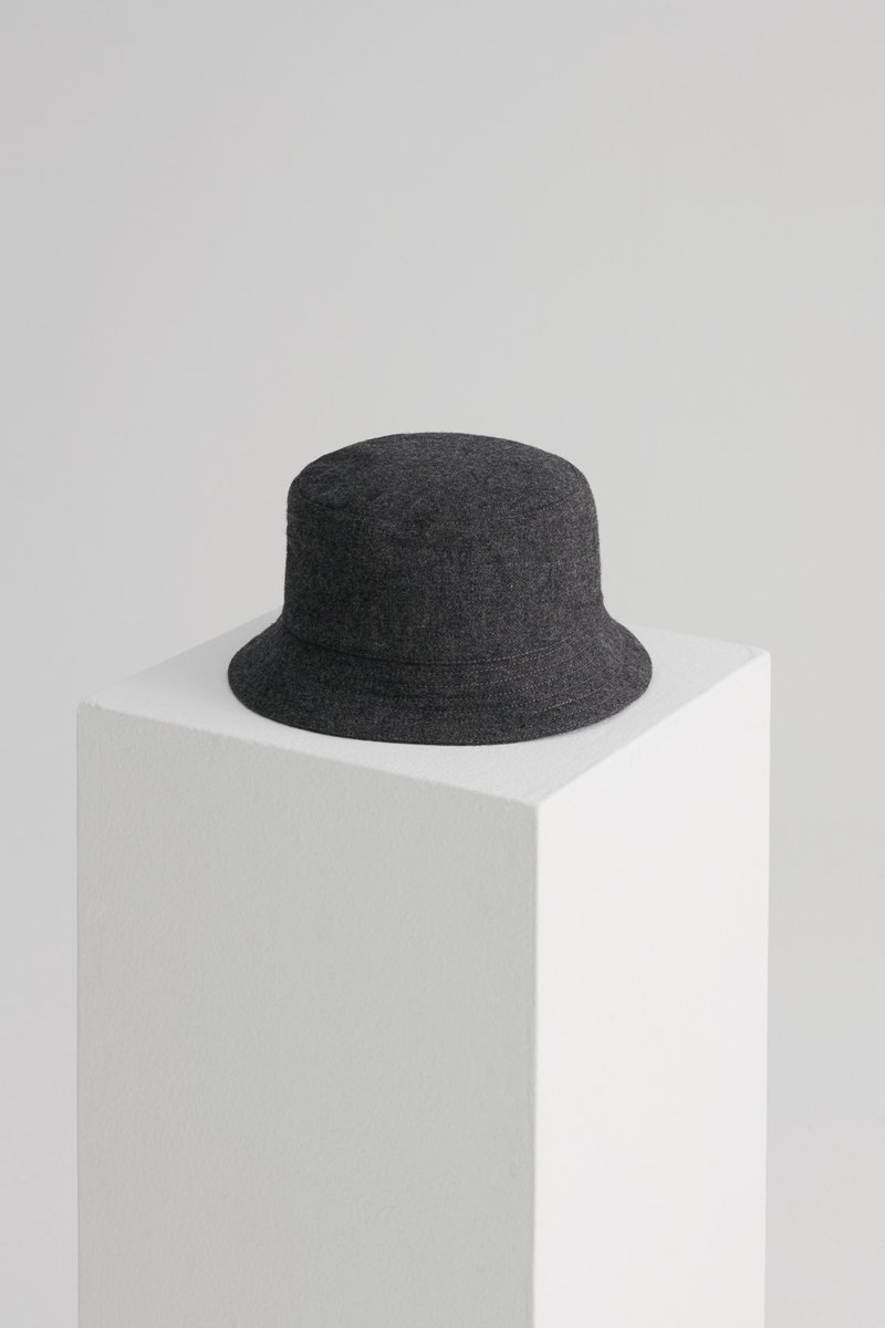 Shan Yong gray wool bucket hat - Hats & Caps - Wool 