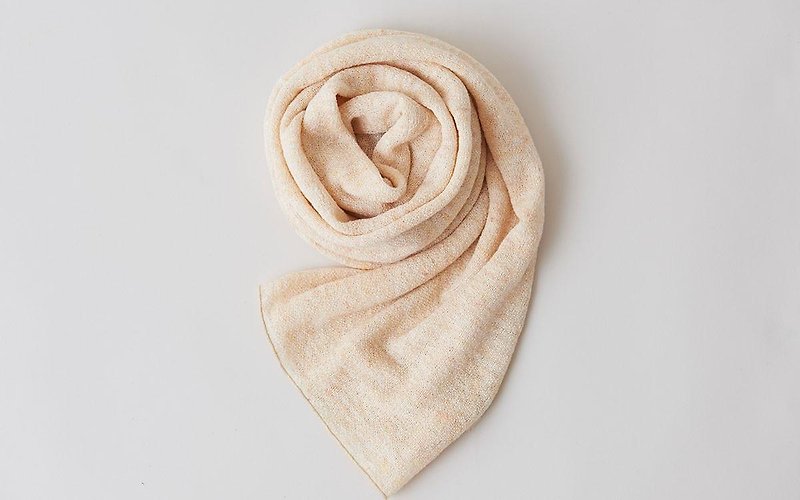 Linen knit stall cream - Scarves - Cotton & Hemp Khaki