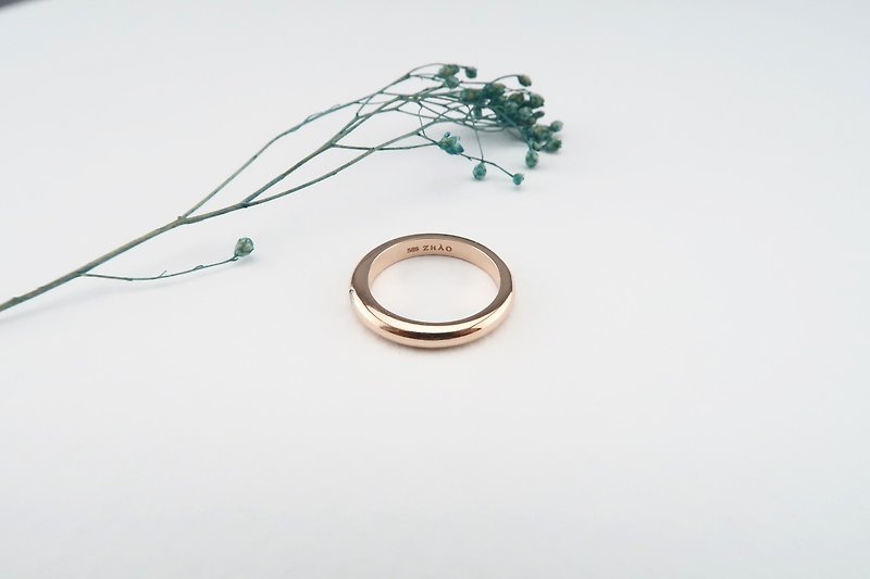 Marriage Ring Diamond 14K Rose gold - แหวนทั่วไป - โรสโกลด์ สึชมพู