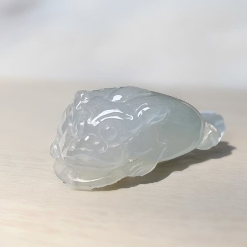 瓔珞翡翠 【招財神獸】冰種翡翠三腳蟾蜍 | 天然緬甸玉A貨翡翠 | 送禮