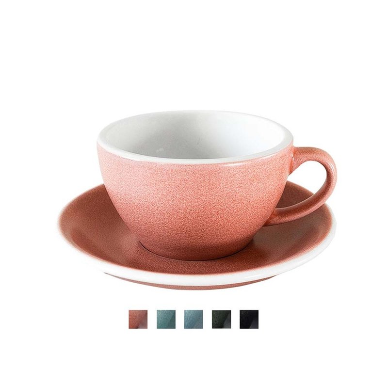 LOVERAMICS | Egg-shaped series-natural color cappuccino cup and plate 250ml (multi-color) - Cups - Porcelain Multicolor