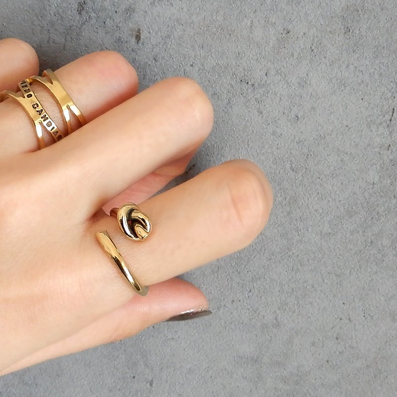 [Adjustable] knot ring / brass - General Rings - Copper & Brass Gold