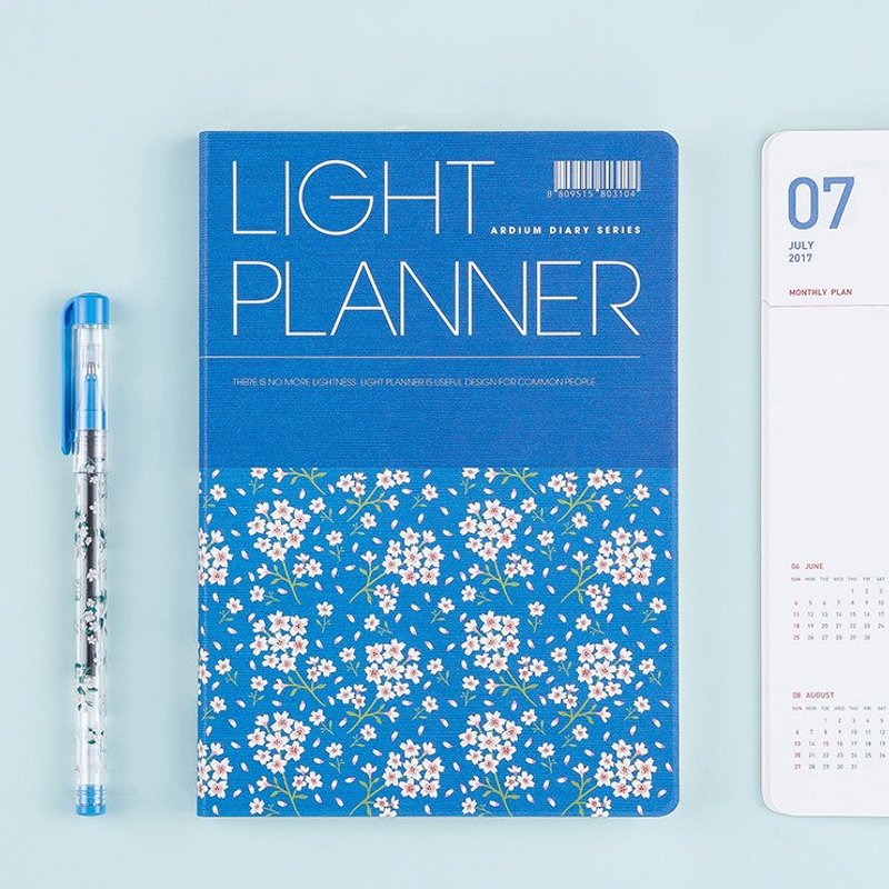 ARDIUM 2017 Light Planner 行事曆\手帳 - 藍底藏紅花 - 筆記本/手帳 - 紙 藍色