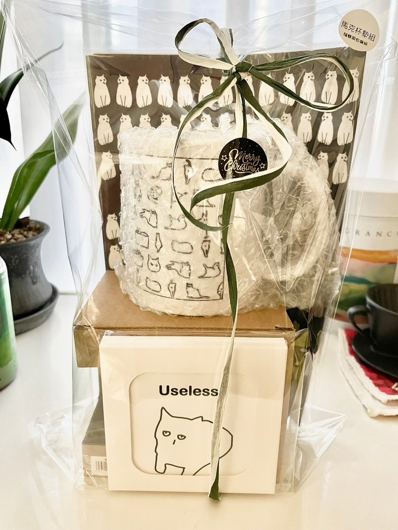 a_good_bb_聖誕禮物馬克杯杯墊組 - 咖啡杯/馬克杯 - 陶 