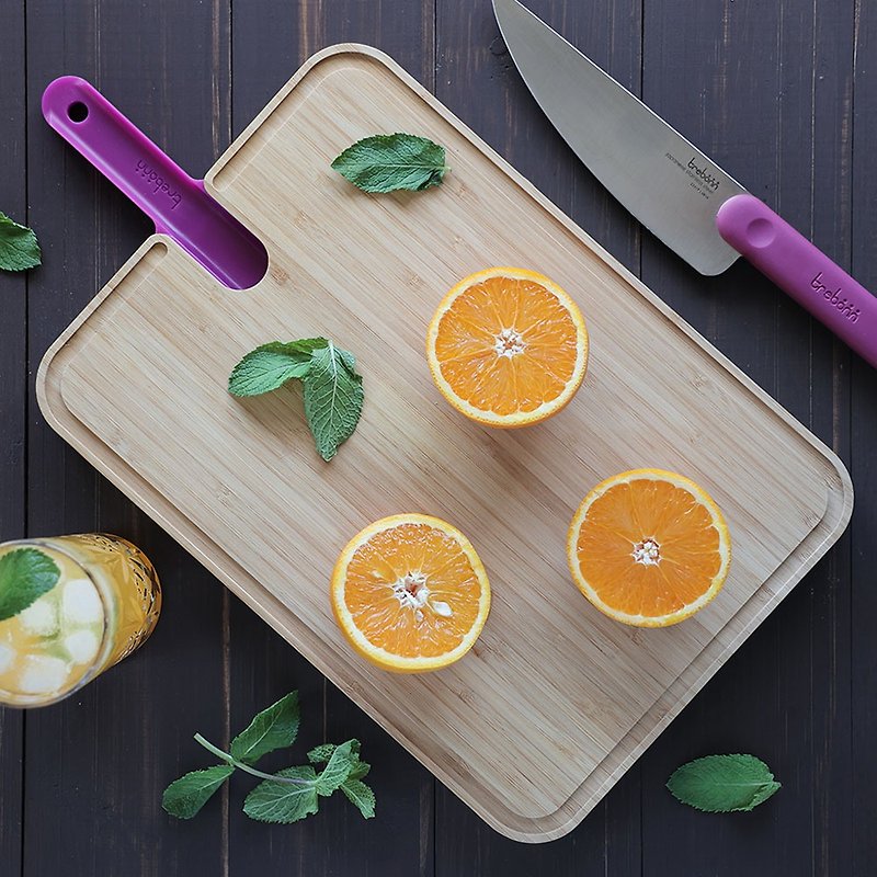 Italian trebonn Artù portable knife and cutting board storage set (chef's knife 18cm) - มีด - สแตนเลส หลากหลายสี