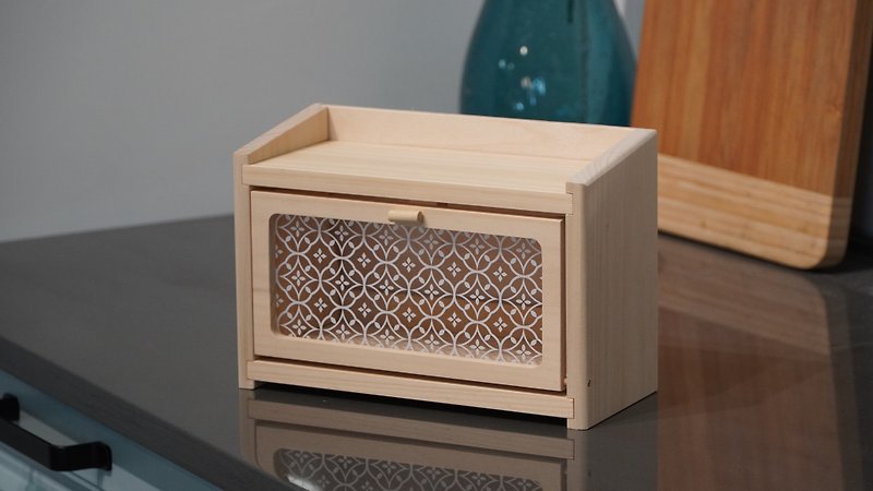 [DIY Handmade] Begonia Flower Mini Wooden Storage Cabinet Material Pack - งานไม้/ไม้ไผ่/ตัดกระดาษ - ไม้ สีกากี