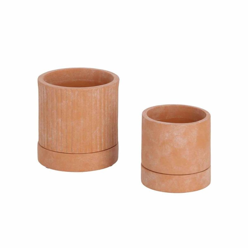 JANAINA PLANTERS SET OF 2 - เซรามิก - ดินเผา สีส้ม