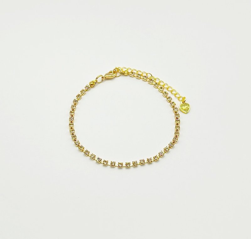 VenusVenus~Smile Series Rhinestone Bracelet - สร้อยข้อมือ - คริสตัล สีทอง