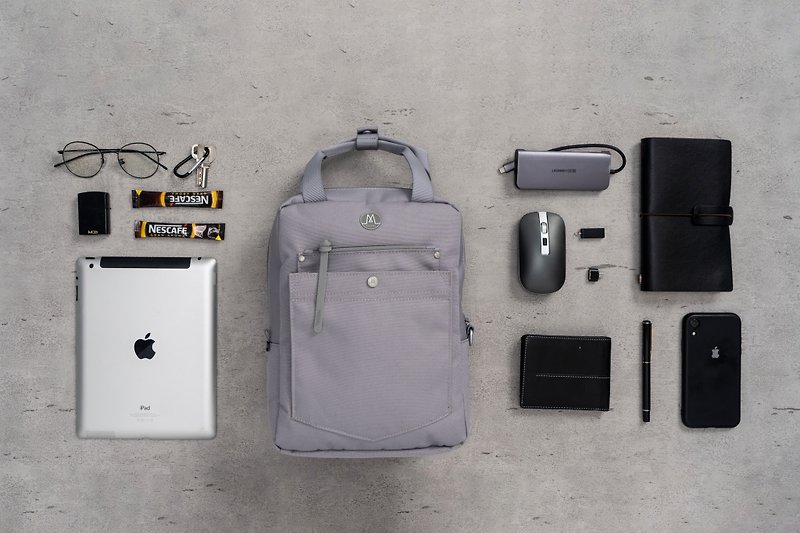 MORAL | Budd Backpack - Mini - Sleet - PLN - Backpacks - Eco-Friendly Materials Gray