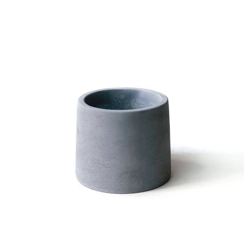 (In Stock) Jet Black Series | Round solid color dark gray Cement basin can be matched with the same color chassis - เซรามิก - ปูน สีดำ