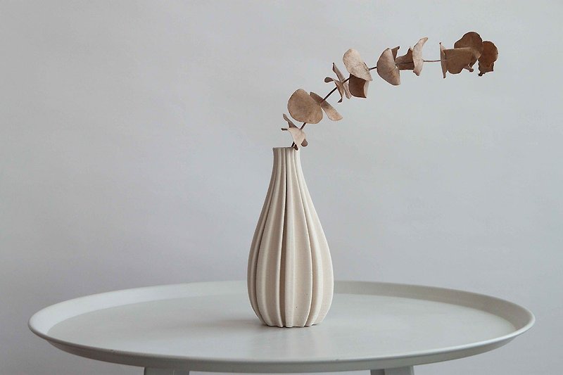 【Geway】花瓣系列-3D陶瓷列印花器(牽牛花款)_居家_擺飾_送禮 - 花瓶/花器 - 瓷 白色