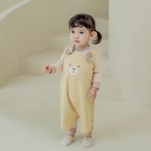 日安朵朵 Happy Prince 韓國製 Bao竹纖維透氣涼感嬰兒童防踢背心-黃色