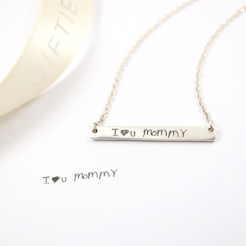 Upload your little baby children&#39;s drawing to make a unique jewelry / 925 sterling silver necklace