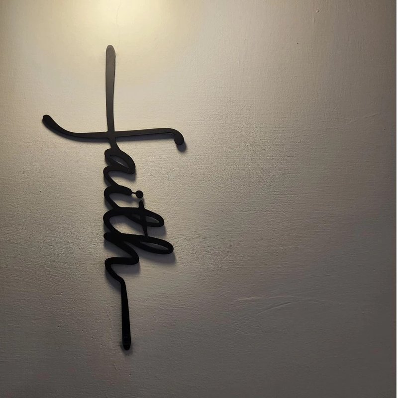 【Faith】鐵藝字 - 擺飾/家飾品 - 其他金屬 黑色