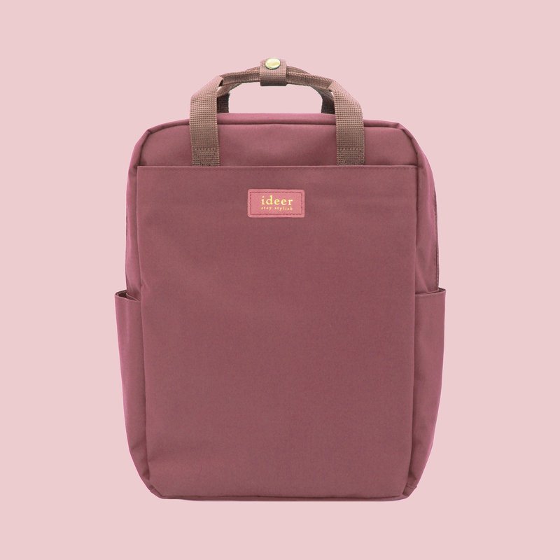 [Seasonal Special] Cherry Blossom Pink Water-Repellent Nylon Anti-theft Laptop Backpack Computer Bag - Backpacks - Other Materials Pink