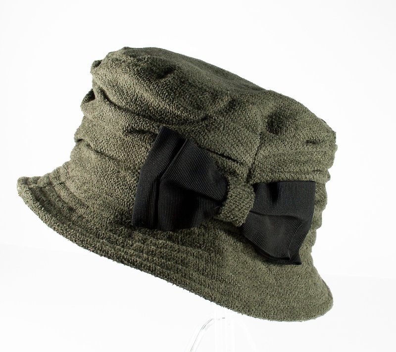 ITA BOTTEGA [Made in Italy] olive green fisherman's hat - หมวก - เส้นใยสังเคราะห์ สีเขียว