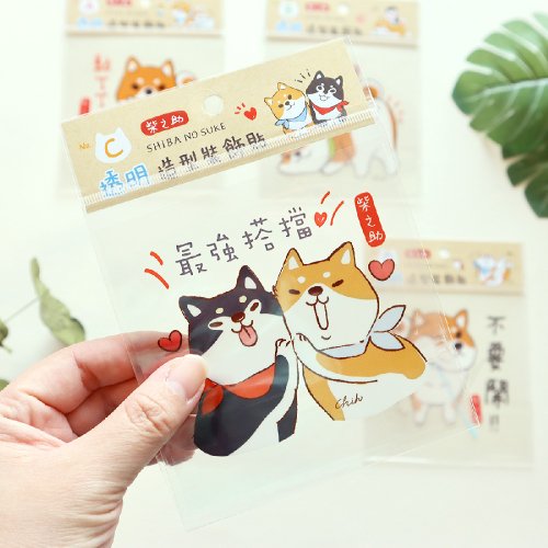 三瑩文具 柴之助 / 透明造型裝飾貼紙 (4圖)