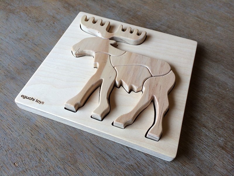 Wooden Puzzle - Elk - Puzzles - Wood Transparent