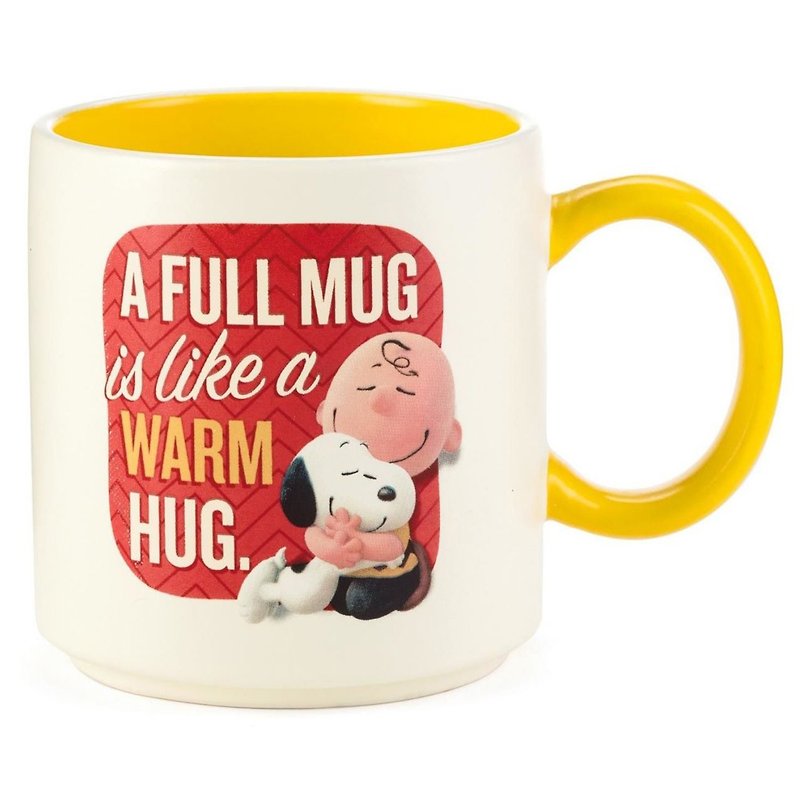 Snoopy Movie Mug-a cup of warmth [Hallmark-Peanuts Snoopy Mug] - แก้วมัค/แก้วกาแฟ - ดินเผา สีเหลือง