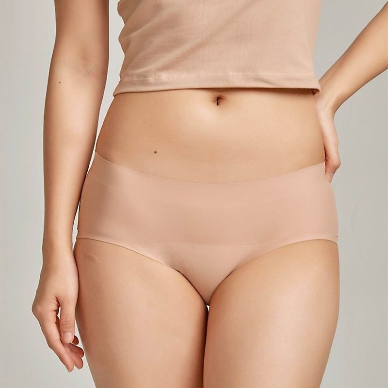 Mid to High-Rise Sanitary Pantie - Women's Underwear - Cotton & Hemp Khaki