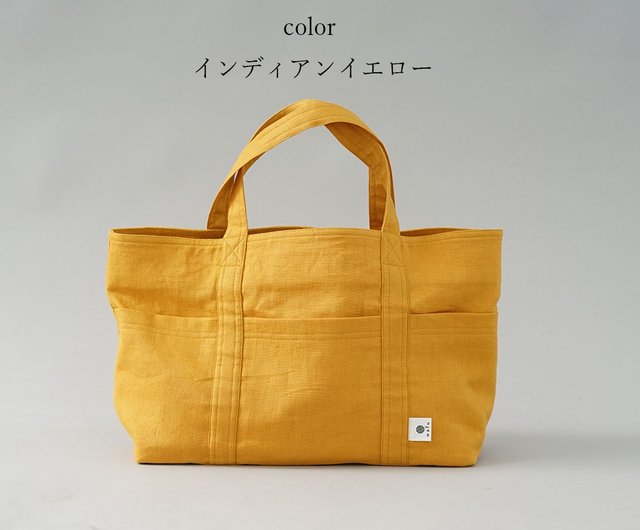 wafu】ちょうどいい大きさ リネンバッグ トートバッグ 布バッグ