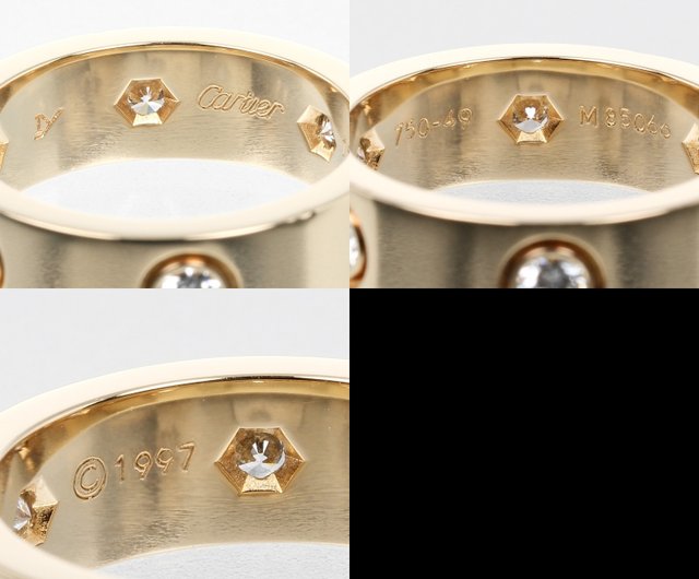 日本直送】カルティエ CARTIER ラブ 9号 リング 指輪 K18YG イエロー